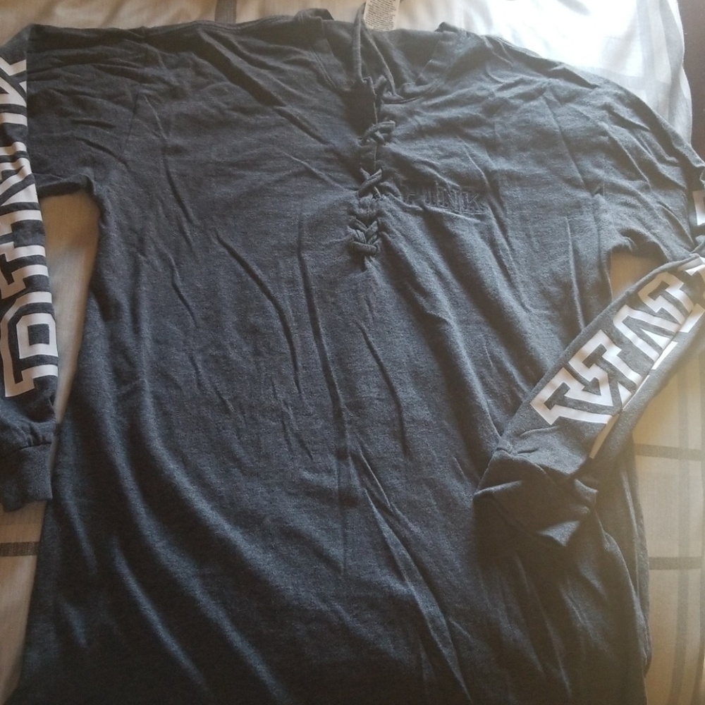 Vs pink lace up tee size XS